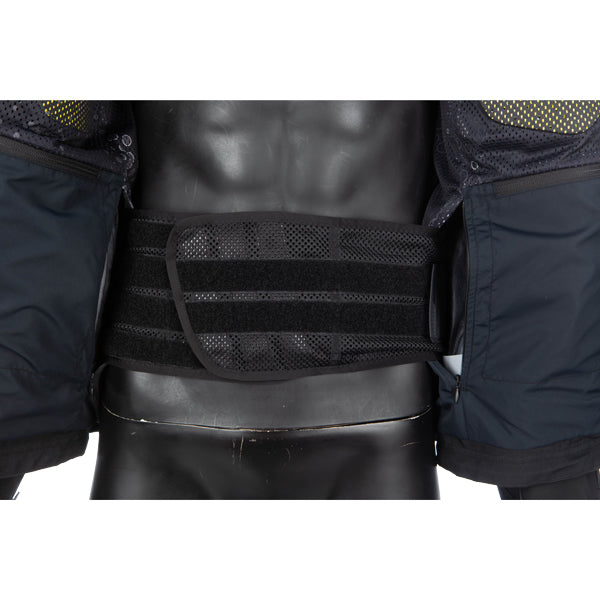 Professional studio photo of Klim Badlands Pro Jacket; showing outer material, seams, and closures; SKU 4052-004-110-000