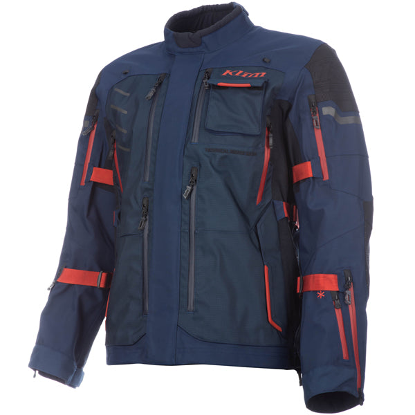 Professional studio photo of Klim Badlands Pro Jacket; showing outer material, seams, and closures; SKU 4052-004-110-000