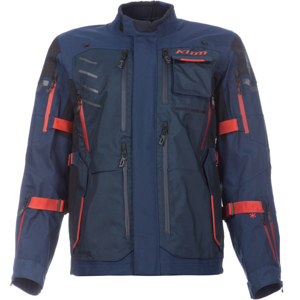 Clean studio shot of Klim Badlands Pro Jacket; showing outer material, seams, and closures; SKU 4052-004-110-000