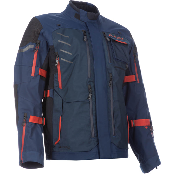 High-resolution studio image of Klim Badlands Pro Jacket; showing outer material, seams, and closures; SKU 4052-004-110-000