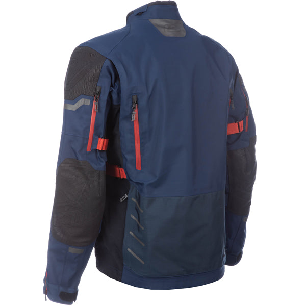 Studio photo on a white background of Klim Badlands Pro Jacket; showing outer material, seams, and closures; SKU 4052-004-110-000