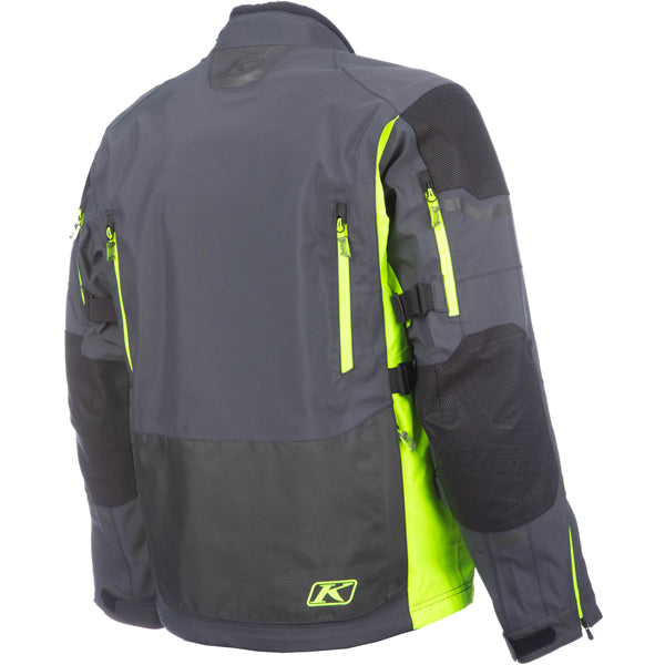 Professional studio photo of Klim Badlands Pro Jacket; showing outer material, seams, and closures; SKU 4052-004-110-000