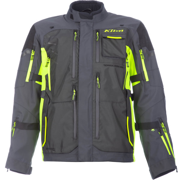 Crisp studio image on a white background of Klim Badlands Pro Jacket; showing outer material, seams, and closures; SKU 4052-004-110-000