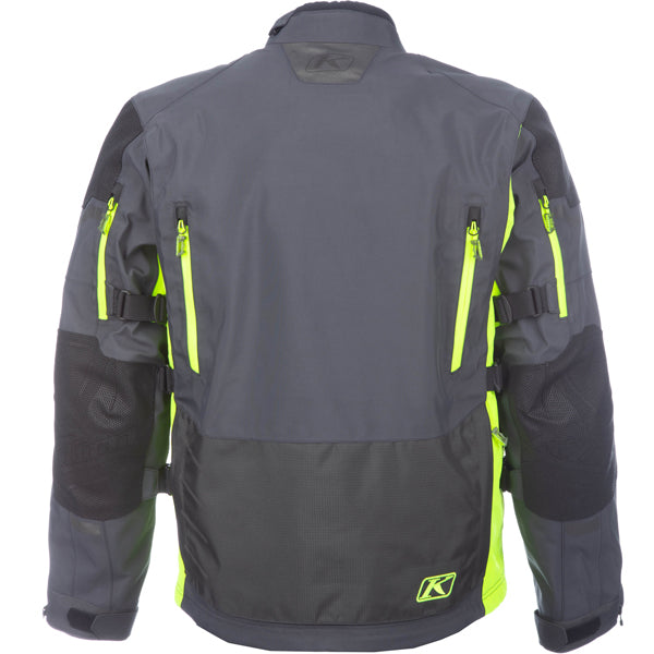 High-resolution studio image of Klim Badlands Pro Jacket; showing outer material, seams, and closures; SKU 4052-004-110-000
