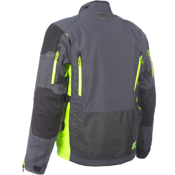 Clean studio shot of Klim Badlands Pro Jacket; showing outer material, seams, and closures; SKU 4052-004-110-000