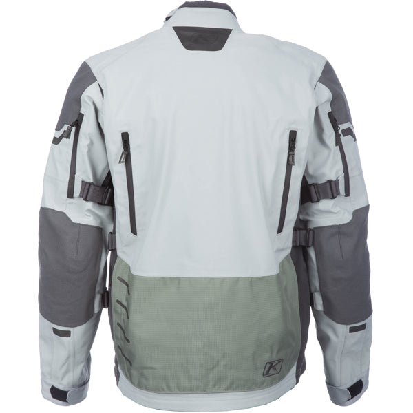 Studio photo on a white background of Klim Badlands Pro Jacket; showing outer material, seams, and closures; SKU 4052-004-110-000