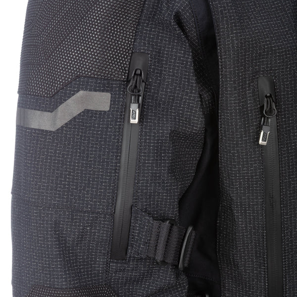 Studio photo on a white background of Klim Badlands Pro A3 Jacket; showing outer material, seams, and closures; SKU 4101-002-120-000; Sizes: S-3XL