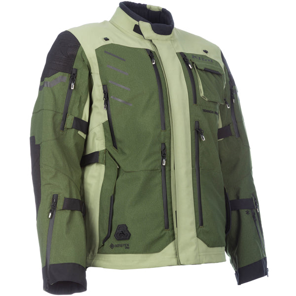 Professional studio photo of Klim Badlands Pro A3 Jacket; showing outer material, seams, and closures; SKU 4101-002-120-000; Sizes: S-3XL