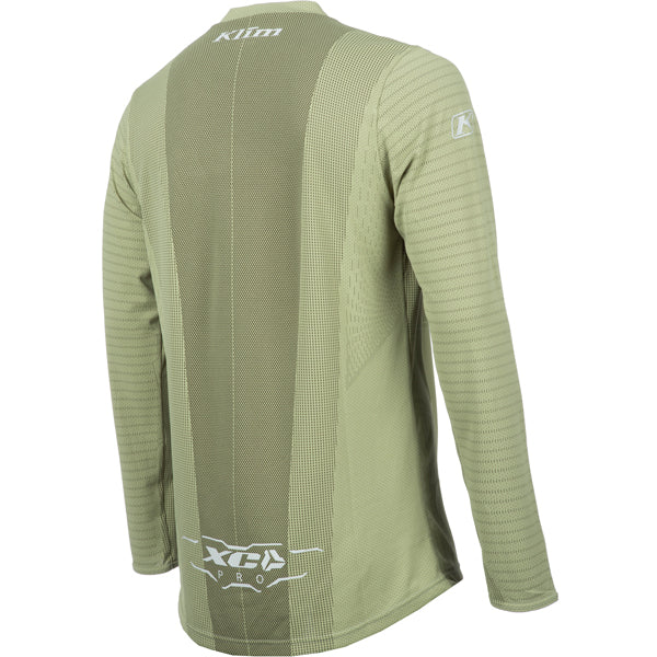 Clean studio shot of Klim XC Pro Jersey; showing fabric texture, panel layout, and graphics; SKU 5020-001-120-359; Sizes: S-3XL