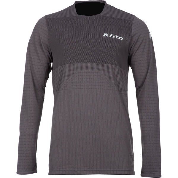 Crisp studio image on a white background of Klim XC Pro Jersey; showing fabric texture, panel layout, and graphics; SKU 5020-001-120-359; Sizes: S-3XL