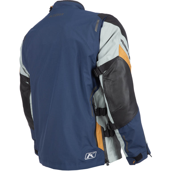 Crisp studio image on a white background of Klim Latitude Jacket; showing outer material, seams, and closures; SKU 5146-005-120-000; Sizes: S-4XL
