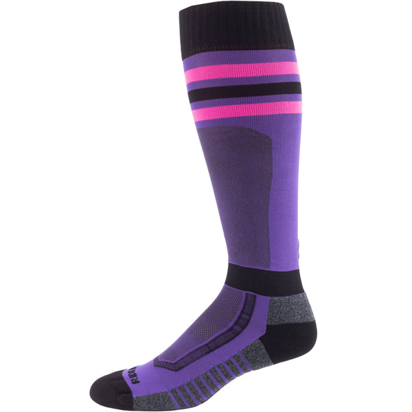 Studio photo on a white background of Klim Aggressor Vented Socks; showing overall shape and visible design details; SKU 6004-003-120-001; Sizes: S-XL