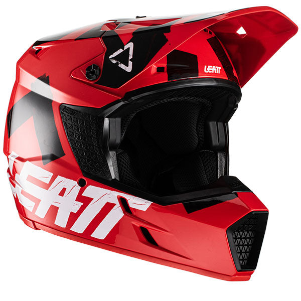 Detailed product image of Leatt, Moto 3.5 V22 Helmet in Black, Colors: Black, Ghost, Red, Royal, White, Sizes: 2-2, SKU: 1022010201