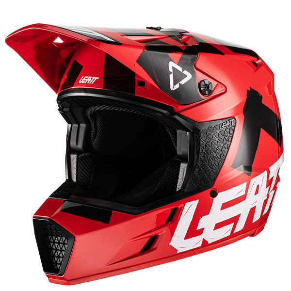 Product photo showing Leatt, Moto 3.5 V22 Helmet (Youth), Colors: Black, Red, Royal, Sizes: Y-LG, Y-MD