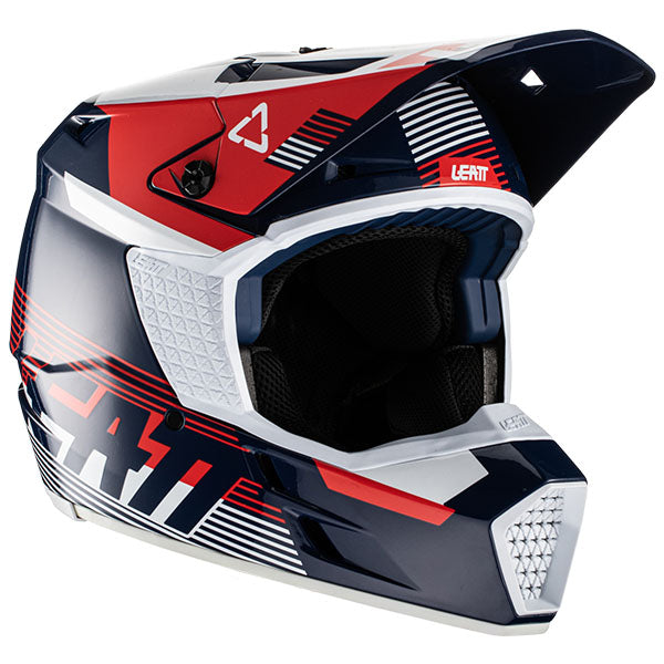 Studio product image of Leatt, Moto 3.5 V22 Helmet (Youth) in Royal, Colors: Black, Red, Royal, Sizes: Y-LG, Y-MD
