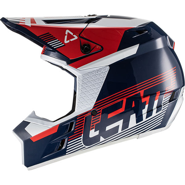 Product photo showing Leatt, Moto 3.5 V22 Helmet (Youth) in Royal, Colors: Black, Red, Royal, Sizes: Y-LG, Y-MD