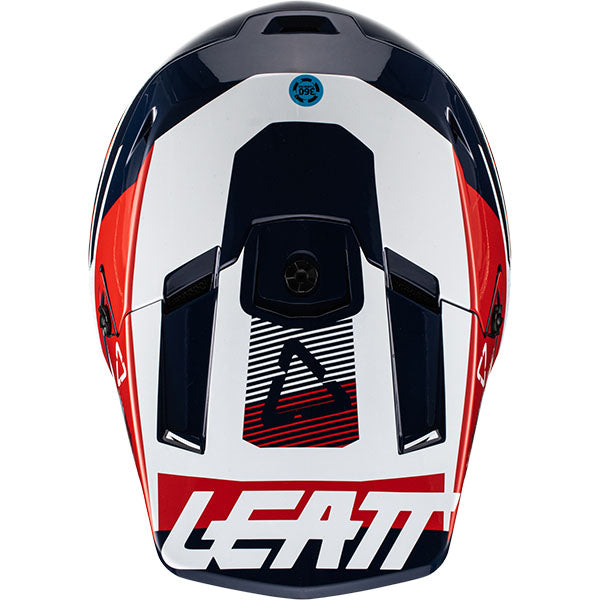 Product photo showing Leatt, Moto 3.5 V22 Helmet in White, Colors: Black, Ghost, Red, Royal, White, Sizes: 2-2, SKU: 1022010201
