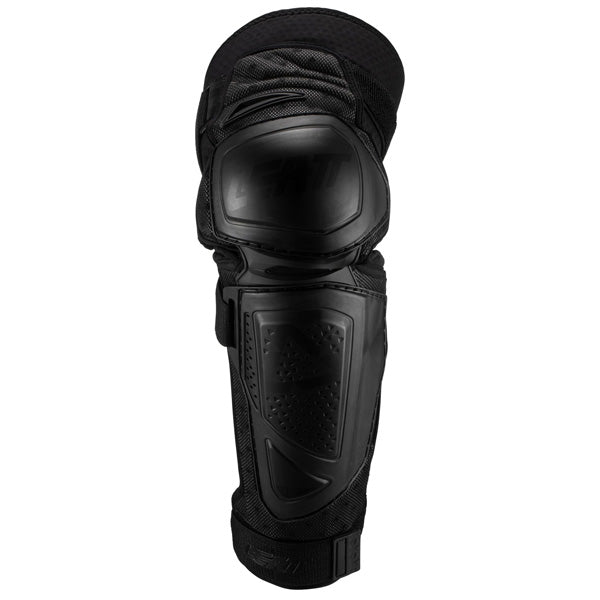 Leatt Leatt - EXT Knee & Shin Guard (parent SKU 50192100) - front view showing impact coverage zones, padding, and closure design for motocross and off-road protection. Colors: Black Sizes: L/XL, S/M.