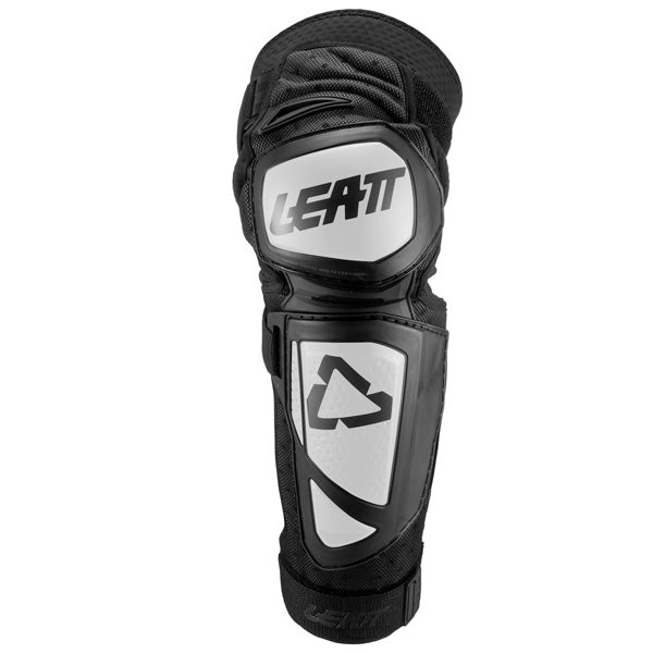 Studio product image of Leatt, EXT Knee & Shin Guard in White/Black, Colors: Black, Flint, Fuel/Black, White/Black, Sizes: L/XL, S/M, SKU: 5022141261