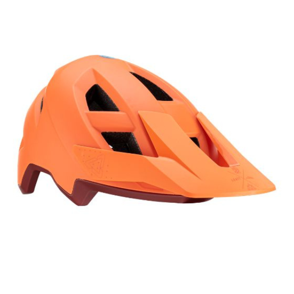 Product photo showing Leatt, V23 AllMtn 2.0 Helmet (MTB) Mountain Bike, Colors: Flame, Lava, Peach, Pine, Pistachio, Stealth, Sizes: LG, MD, SM