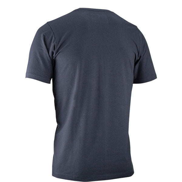 Clean studio shot of Leatt Core T-Shirt; showing tee fit, printed graphics, and crew neckline; SKU 5023047200; Sizes: S-3XL