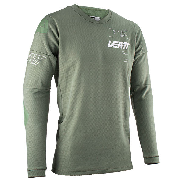 Product image of Leatt, Moto 4.5 Windblock Jersey in Black, Colors: Black, Cactus, Sizes: 2-3, SKU: 5023031400