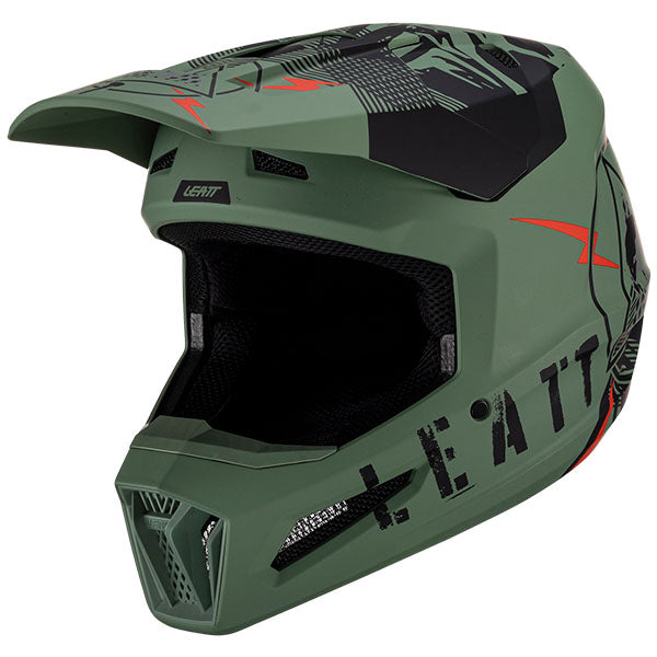 Studio product image of Leatt, Moto 2.5 V23 Helmet in Cactus, Colors: Cactus, Fuel, Indigo, Lime, Royal, Stealth, Sizes: 2-2, SKU: 1023011250