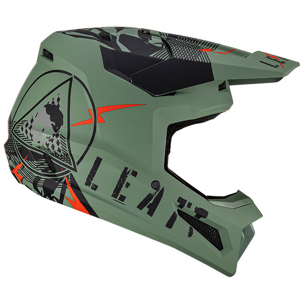 Product photo showing Leatt, Moto 2.5 V23 Helmet in Cactus, Colors: Cactus, Fuel, Indigo, Lime, Royal, Stealth, Sizes: 2-2, SKU: 1023011250