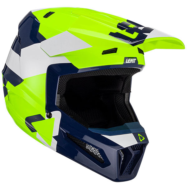 Studio product image of Leatt, Moto 2.5 V23 Helmet in Indigo, Colors: Cactus, Fuel, Indigo, Lime, Royal, Stealth, Sizes: 2-2, SKU: 1023011250