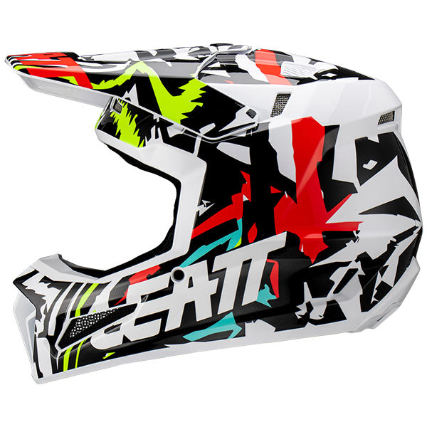 Detailed product image of Leatt, Moto 3.5 V23 Jr Helmet (Youth), Colors: Fuel, Indigo, Stealth, Zebra, Sizes: Y-LG, Y-MD, SKU: 1023011651