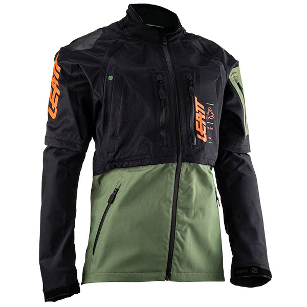 Product photo showing Leatt, Moto 4.5 HydraDri Jacket in Black, Colors: Black, Cactus, Forge Grey, Sizes: 2-5, SKU: 5023030250