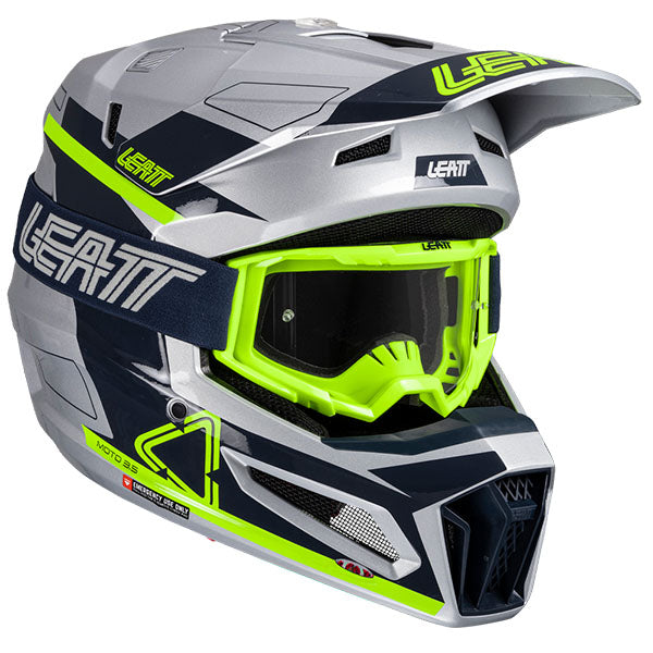 Image showing Leatt, Moto 3.5 V25 Helmet Kit in XL, Colors: 2XL, LG, MD, SM, XL, XS, Sizes: Blue, Matcha, Red, Royal, Stealth, Steel, White, SKU: 1025100464
