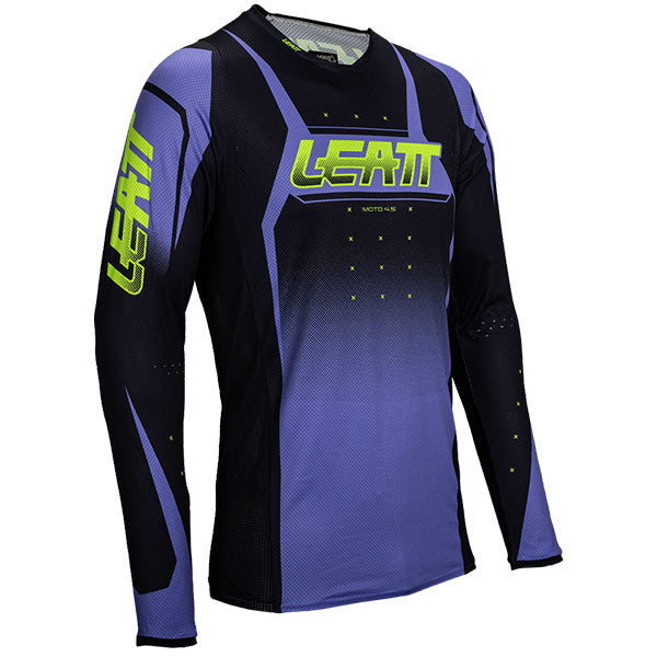 Detailed product image of Leatt, Moto 4.5 Lite Jersey in Pitboard Royal, Colors: Argon, Glamis, Matcha, Pitboard Royal, Ruby, Stealth, SunBurn, Sizes: 2-3, SKU: 5025300463