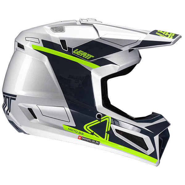 Studio product image of Leatt, Moto 3.5 V25 Helmet Kit in LG, Colors: 2XL, LG, MD, SM, XL, XS, Sizes: Blue, Matcha, Red, Royal, Stealth, Steel, White, SKU: 1025100464