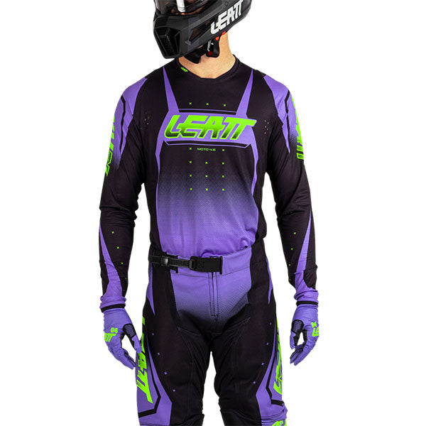 Detailed product image of Leatt, Moto 4.5 Lite Jersey in Matcha, Colors: Argon, Glamis, Matcha, Pitboard Royal, Ruby, Stealth, SunBurn, Sizes: 2-3, SKU: 5025300463