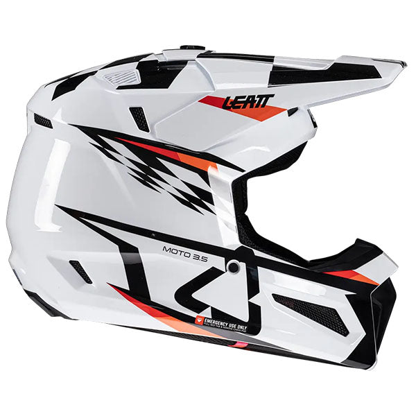 Studio product image of Leatt, Moto 3.5 V25 Helmet Kit (Youth), Colors: Black, Cheetah, Royal, White, Sizes: Y-LG, Y-MD