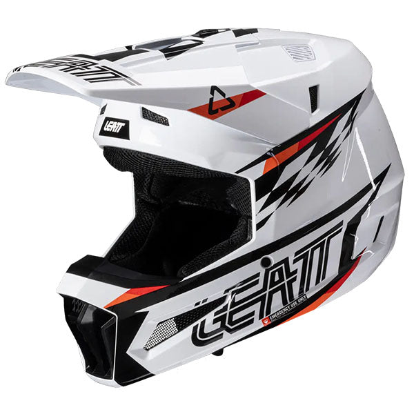 Image showing Leatt, Moto 3.5 V25 Helmet Kit (Youth), Colors: Black, Cheetah, Royal, White, Sizes: Y-LG, Y-MD