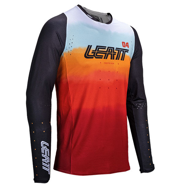 Product image of Leatt, Moto 4.5 Lite Jersey in Stealth, Colors: Argon, Glamis, Matcha, Pitboard Royal, Ruby, Stealth, SunBurn, Sizes: 2-3, SKU: 5025300463