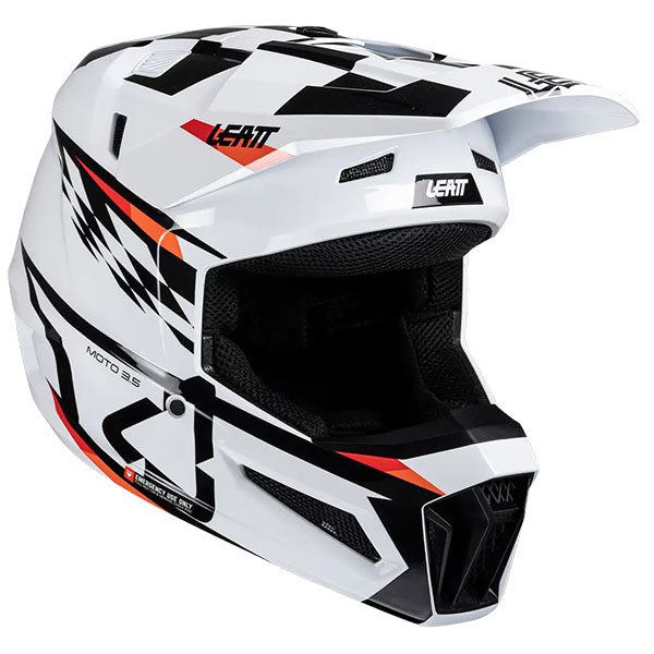 Detailed product image of Leatt, Moto 3.5 V25 Helmet Kit (Youth), Colors: Black, Cheetah, Royal, White, Sizes: Y-LG, Y-MD