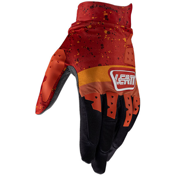 Product photo showing Leatt, Moto 2.5 Windblock Glove in Burn, Sizes: 2-2