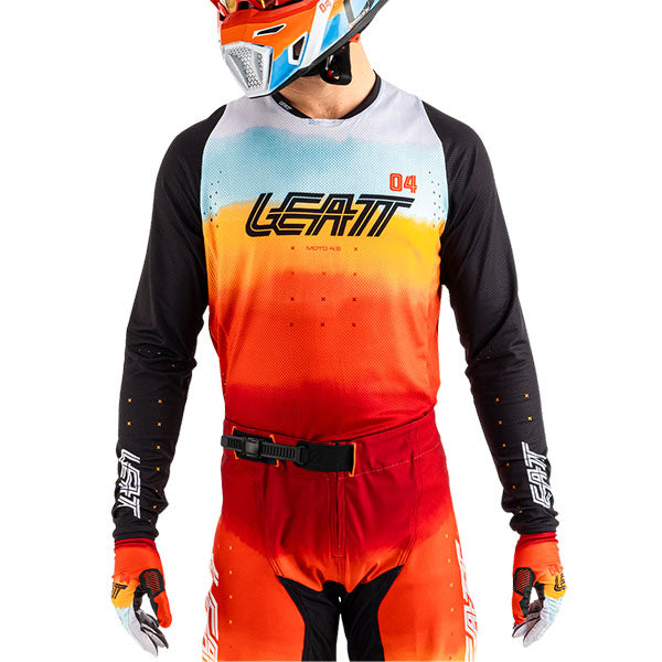 Studio product image of Leatt, Moto 4.5 Lite Jersey in Ruby, Colors: Argon, Glamis, Matcha, Pitboard Royal, Ruby, Stealth, SunBurn, Sizes: 2-3, SKU: 5025300463