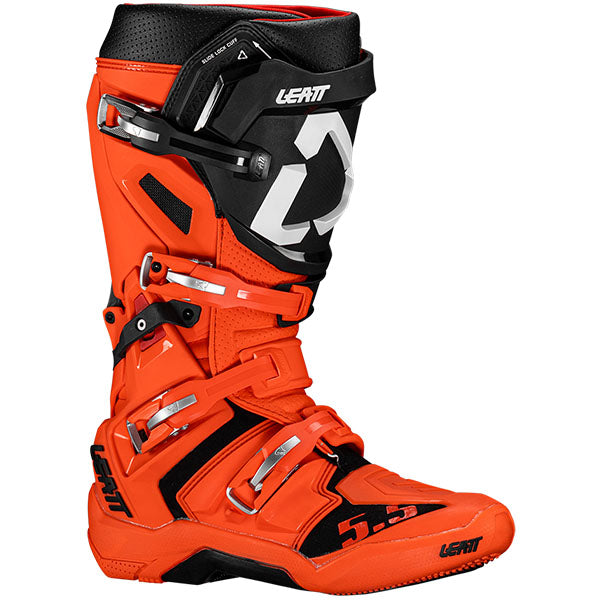 Studio product image of Leatt, 5.5 FlexLock Boots in Orange, Colors: Cheetah, Orange, Sizes: 7-13, SKU: 3025400165