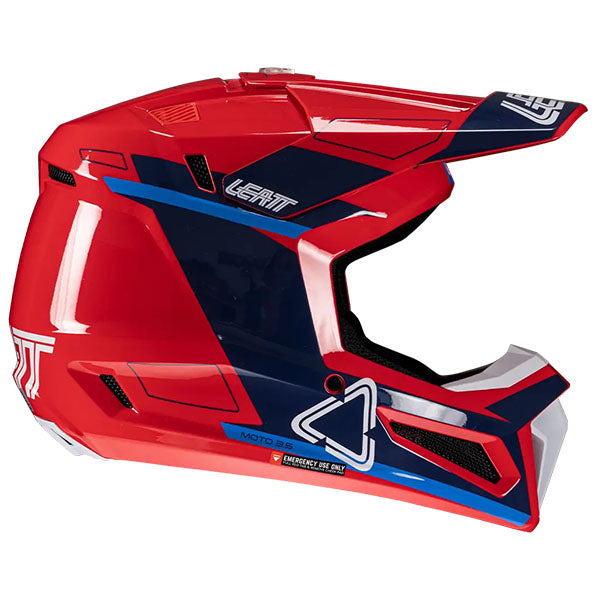 Image showing Leatt, Moto 3.5 V25 Helmet Kit (Youth) in White, Colors: Black, Cheetah, Royal, White, Sizes: Y-LG, Y-MD