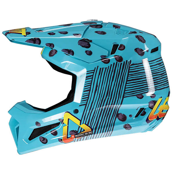 Detailed product image of Leatt, Moto 3.5 V25 Helmet Kit (Youth) in Black, Colors: Black, Cheetah, Royal, White, Sizes: Y-LG, Y-MD