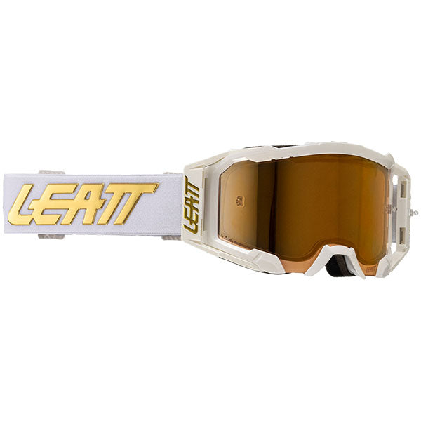 Product photo showing Leatt, Velocity 5.5 Iriz Goggle in Grey, Silver 50%, Colors: Blue/Red, Red 28%, Citrus, Bronze 68%, Graphite, Platinum 28%, Grey, Silver 50%, Neon Yellow, Bronze 68%, Pinata Teal, Purple 78%, White, Bronze 68%, SKU: 8026000130