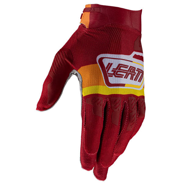 Detailed product image of Leatt, Moto 2.5 X-Flow Glove in Flame, Colors: Flame, Matcha, PitBoard Royal, PitBoard Ruby, SunBurn, Sizes: 2-2, SKU: 6025350323