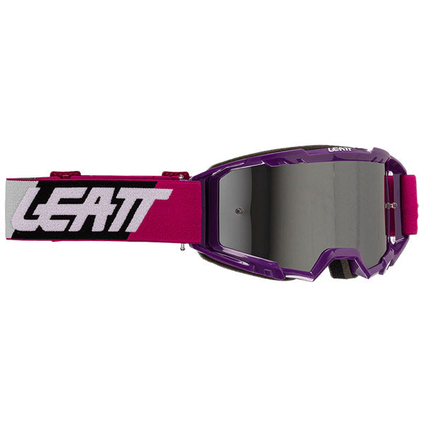 Detailed product image of Leatt, Vizion 3.5 Iriz Goggle in Purple Silver, Colors: Acid Blue, Black Silver, Blue Red, Forge Silver, Green, Lime Red, Purple Silver, Teal Blue, SKU: 8025250160