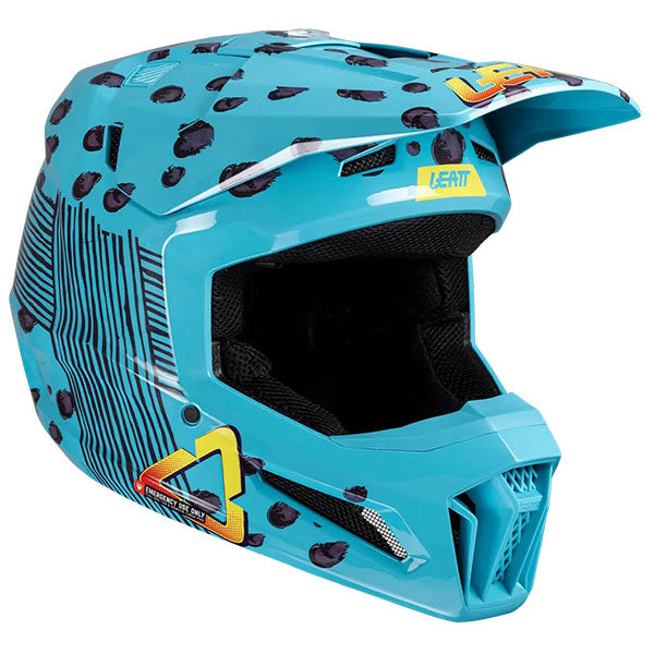 Studio product image of Leatt, Moto 3.5 V25 Helmet Kit (Youth) in Royal, Colors: Black, Cheetah, Royal, White, Sizes: Y-LG, Y-MD