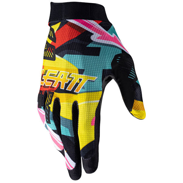 Product photo showing Leatt, Moto 1.5 Glove (Youth) in Cheetah, Colors: Carnival, Cheetah, Pitboard Royal, Sizes: 2-2, SKU: 6025450340