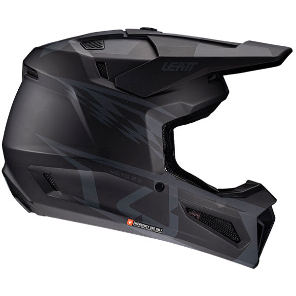 Product photo showing Leatt, Moto 3.5 V25 Helmet Kit in MD, Colors: 2XL, LG, MD, SM, XL, XS, Sizes: Blue, Matcha, Red, Royal, Stealth, Steel, White, SKU: 1025100464